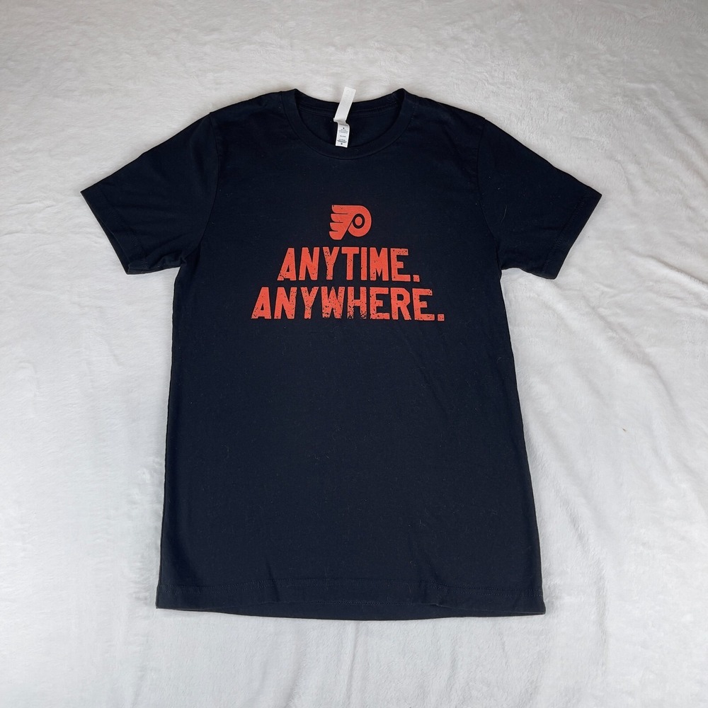 Philadelphia Flyers Shirt Mens Medium Black Bella + Canvas NHL Hockey Sports Tee